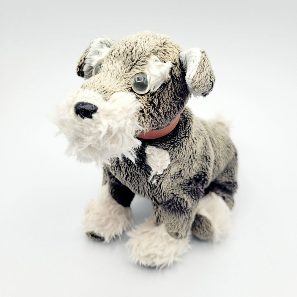 Ty Schnauzer Puppy Dog Plush Stuffed Animal With Collar Small 7"